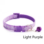 Footprint Bell Cartoon Pet Collar-purple collar print