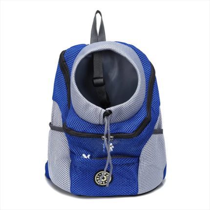 small cat dog blue backpack